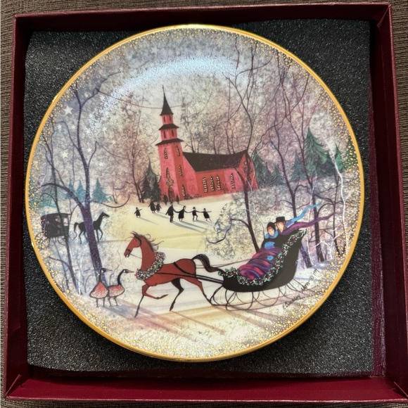 Anna Perenna “Christmas Night” - porcelain plate - Picture 1 of 5